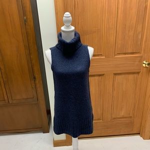 Cynthia Rowley Navy Sleeveless Turtleneck Dress
